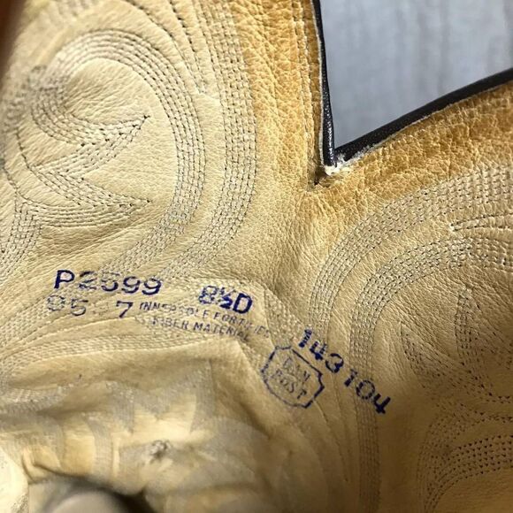 Dan Post Vtg Leather Cowboy Boots Size 8.5 - Picture 9 of 10